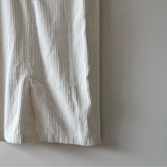 F21 | Corduroy Cream Coloured Midi Skirt - Picture 2 of 3